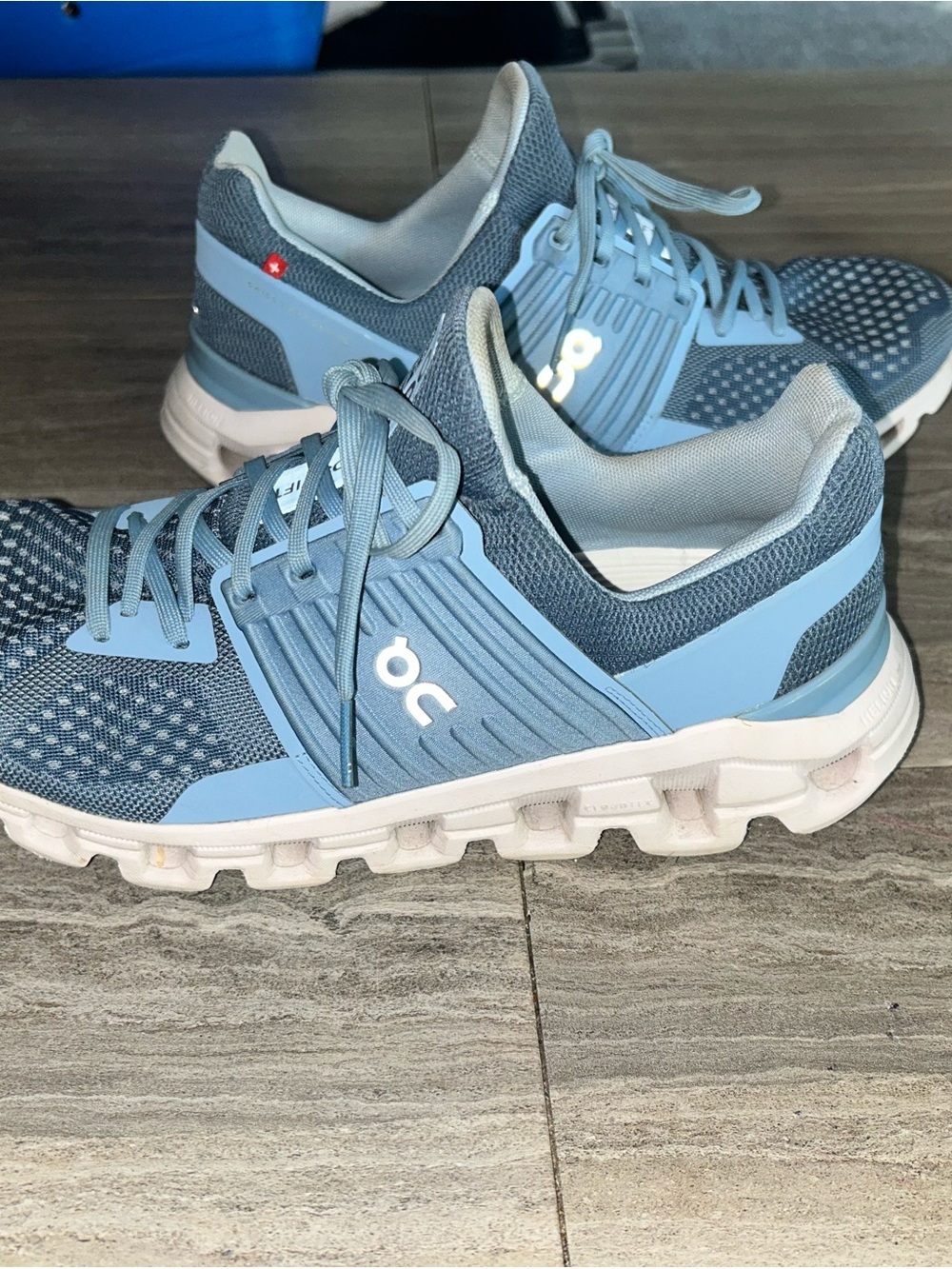On Running Kids Sneakers in Light Blue and White
